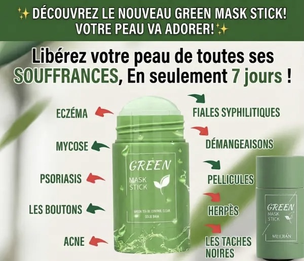 Masque stick rendre votre visage naturel et éclatante Parce que votre beauté mérite le meilleur.
Avec le Mask Stick MEIDIAN, transformez votre routine soin en un instant de bonheur. Sa texture agréable et son application facile vous offrent un moment de bien-être tout en sublimant l’apparence de votre peau. Résultat : une sensation de fraîcheur, une peau qui paraît plus propre, et une beauté qui se révèle naturellement.